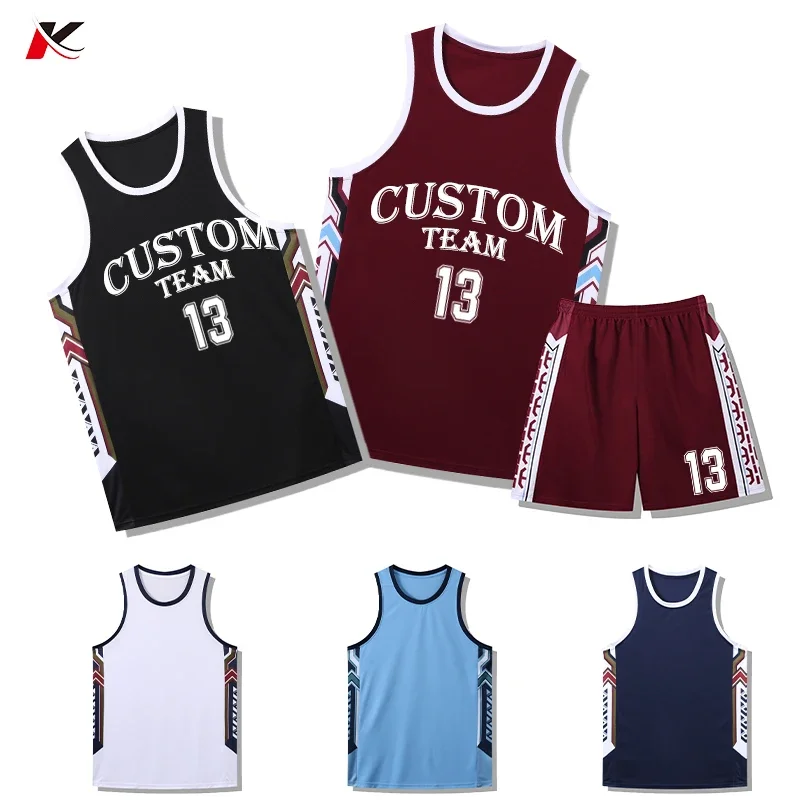 

Quick Dry Breathable Boys Basketball Jerseys Shirt Sports Shirts and Athletic Shorts Set for Men Women Basketball Jersey HLG-239