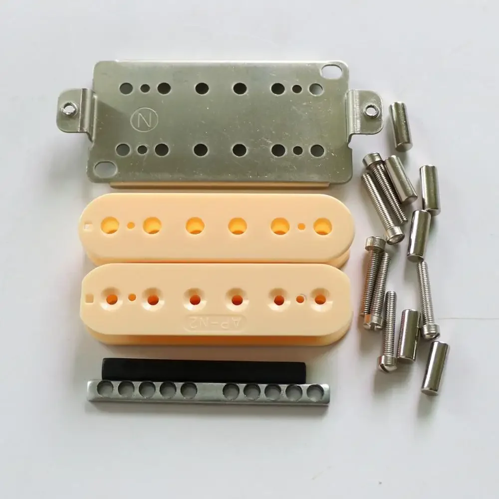 مجموعات لاقط الجيتار Donlis Humbucker مع اللوح الأساسي لاقط الفضة والنيكل لأجزاء الجيتار المصنوعة يدويًا