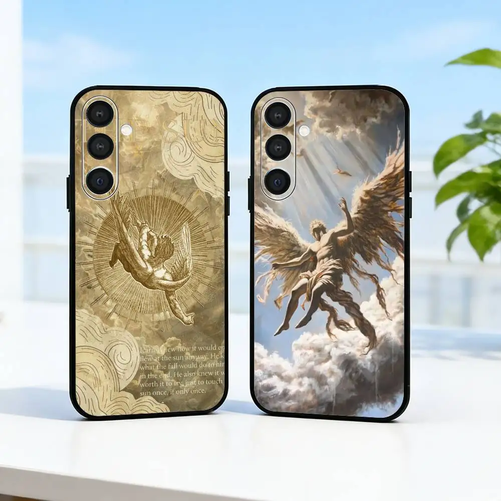 G-Greek M-Myth Icarus  Phone Case For Samsung  A73,A21s,A22,A31,A32,A52,A53,A71,A80,Soft Black Shell