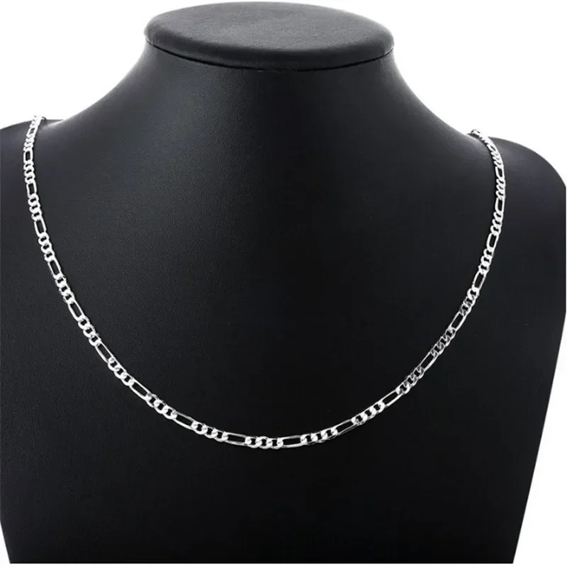 Fashion New Figaro Chain Necklace For Men Punk Silver Color Stainless Steel Long Necklace Men Hip Hop Jewelry Gift