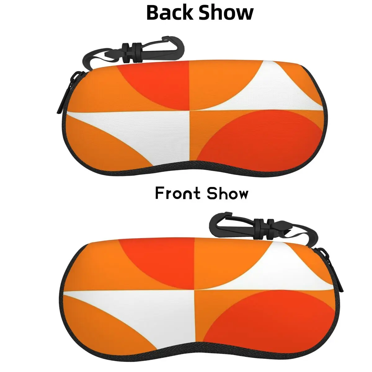 

Orange Bauhau Shell Glasses Case Protective Sunglasses Box Women Men Soft Eyeglass Bag Pouch