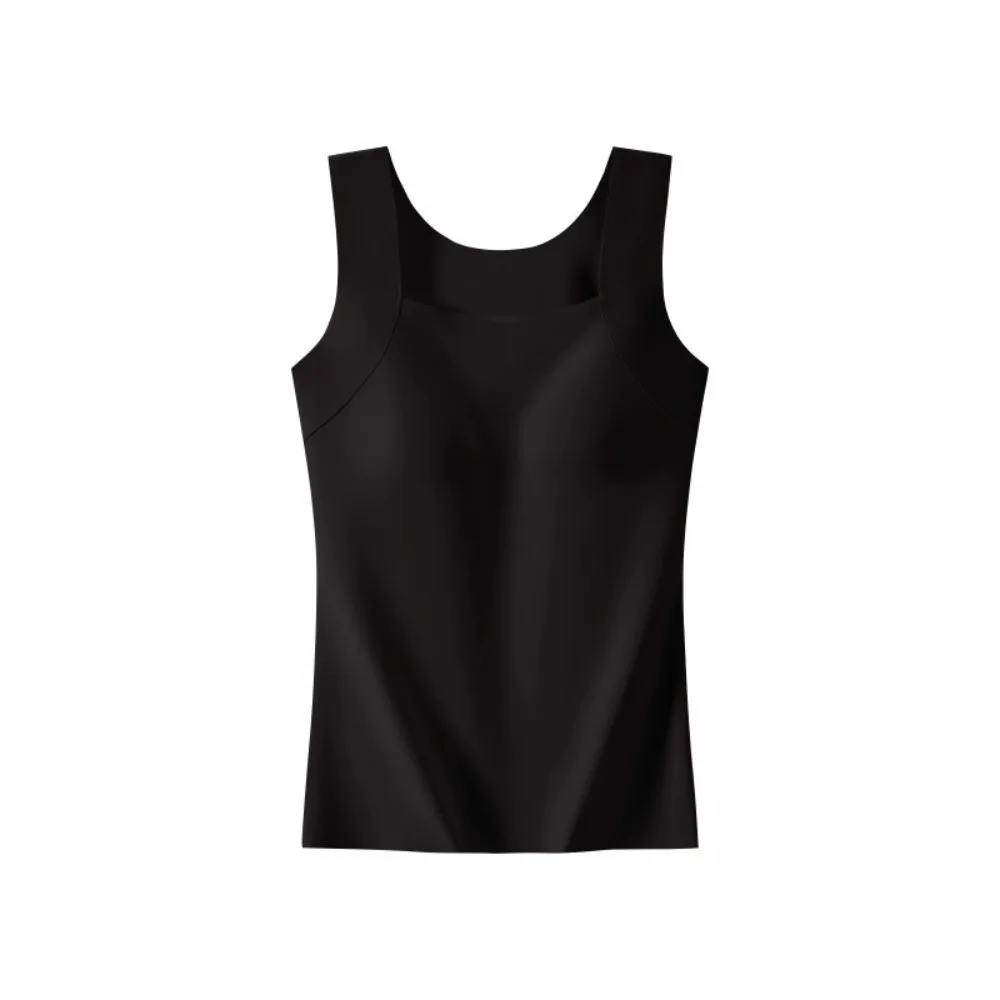 Undershirt Seamless Thermal Underwear with Chest Pad Keep Warm Base Layer Vest Sleeveless Women's Vest Girl