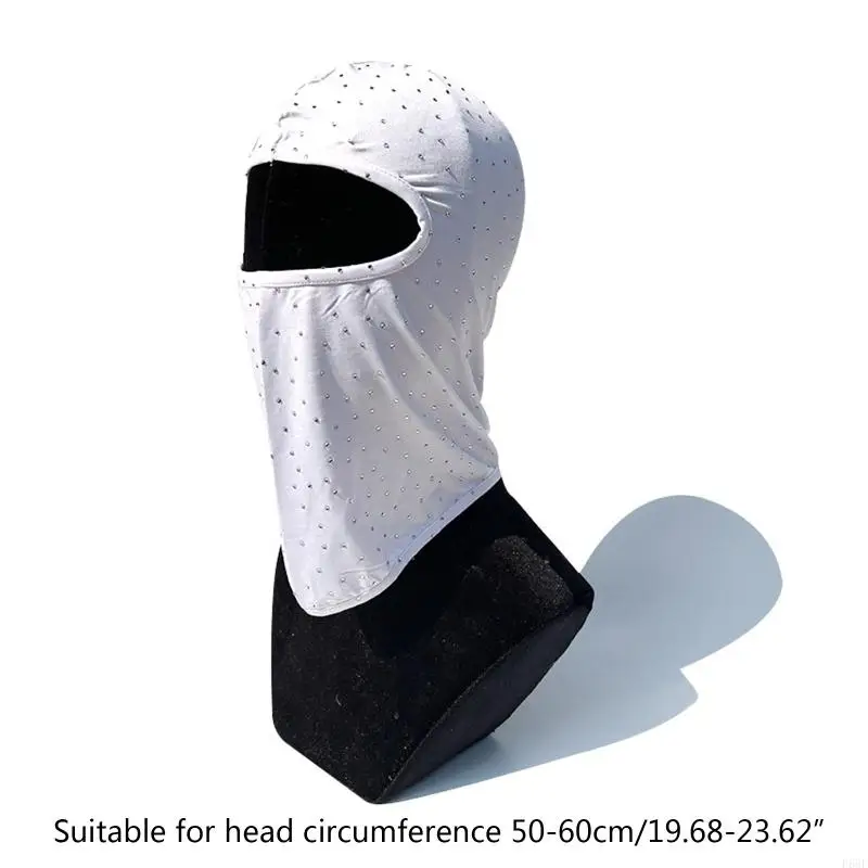 F68F Maschera integrale per da ciclismo unisex per passamontagna con cappuccio per sport all aperta con perline