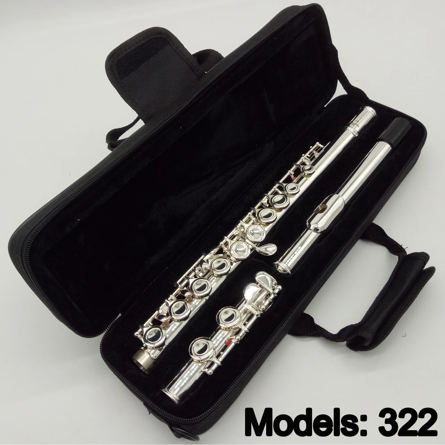 New MFC Flute 322 Silver Plated Professional Flute Instrument Intermediate Student Flutes C Leg 16 Holes Closed Hole E Key