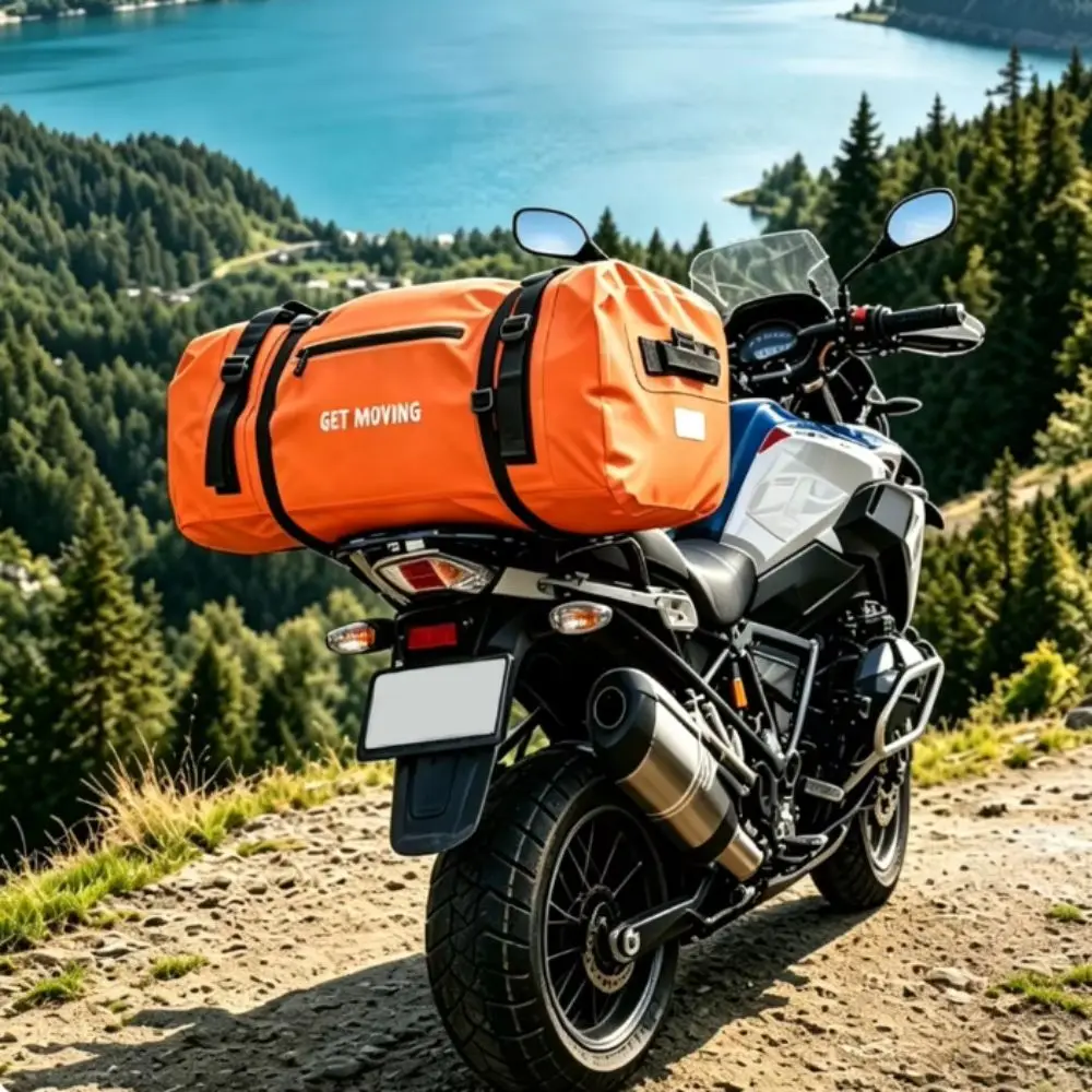 Waterproof Motorcycle Waterproof Travel Bag Large Capacity Roll-Top Closure Waterproof Backpack Durable Heavy Duty