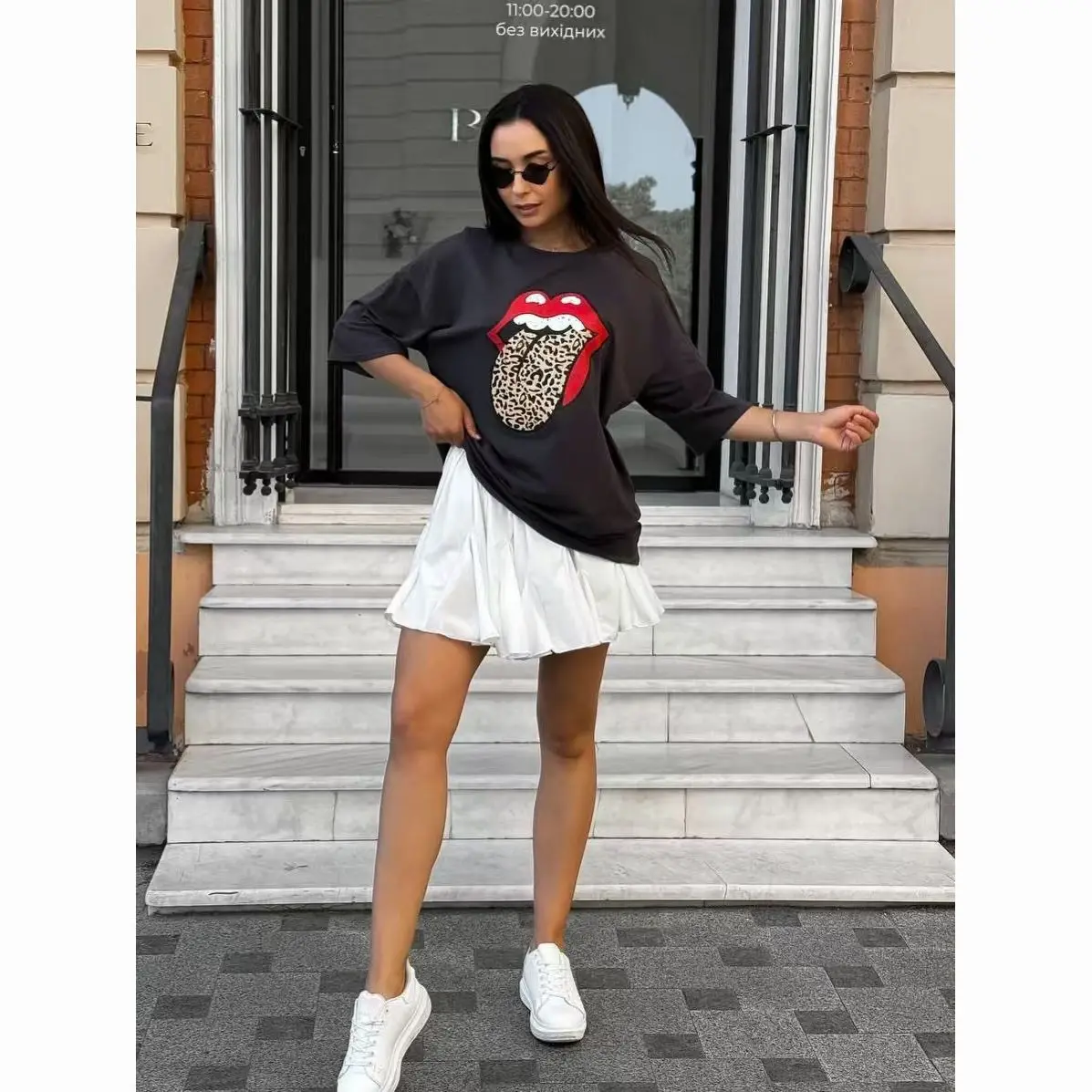 متعة الصيف فضفاضة ومتعددة الاستخدامات النمط الأوروبي والأمريكي الرجعية الأمريكية الطباعة الكرتون عارضة تي شيرت المرأة القطن الخالص #2