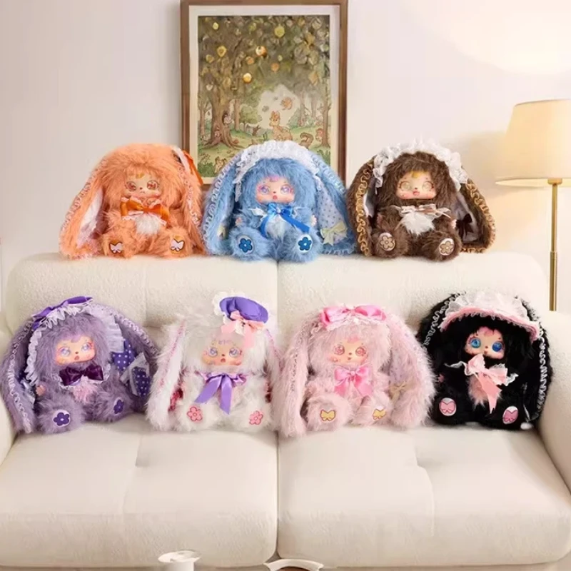 Three Little Furry Rabbits Second Generation Of Rabbit Elves 680% Trendy Figurines Dolls Cute Plush Ornaments Collection Gift