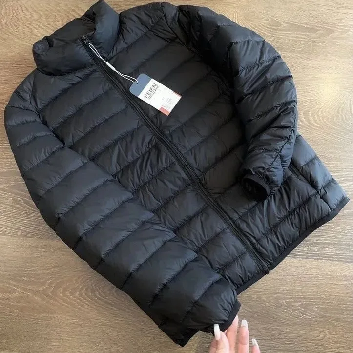 

Ultra-Light down Cotton Jaet Men's Autumn Winter Warm Outerwear Stand Fit Faion Urban Sle Youth Casual Wear