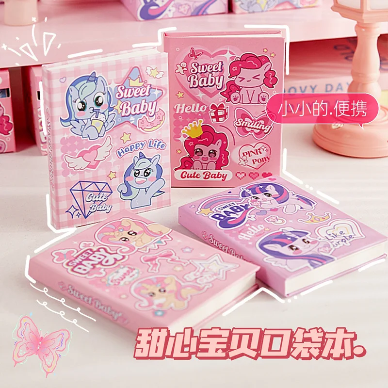 

New My Little Pony Pocket Notebook Cute Pink Portable Notebook Student Portable A7 Word Notebook Small Notebook Gift