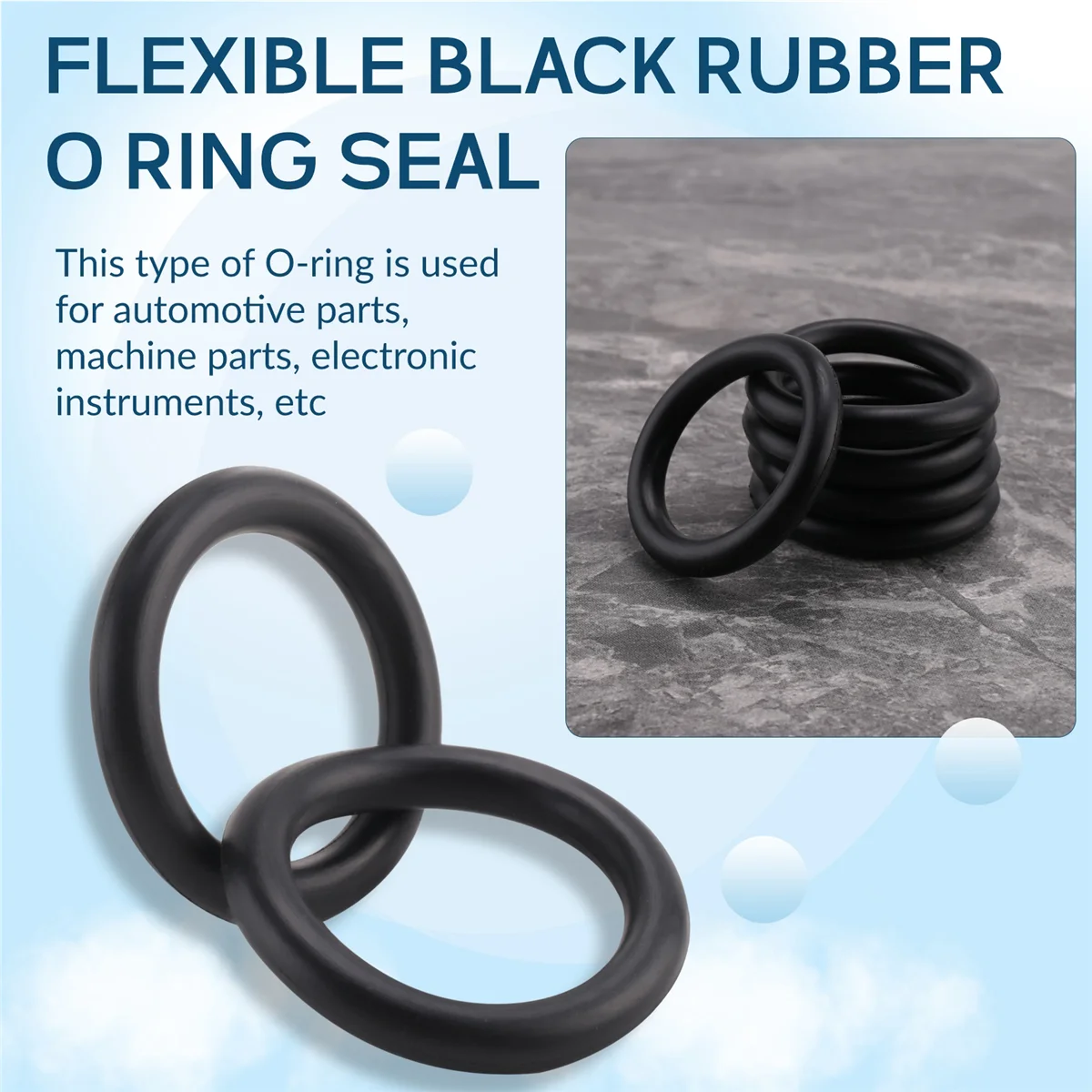 

NEW 5 pieces 35mm x 5mm rubber O ring oil seal sealing washer black