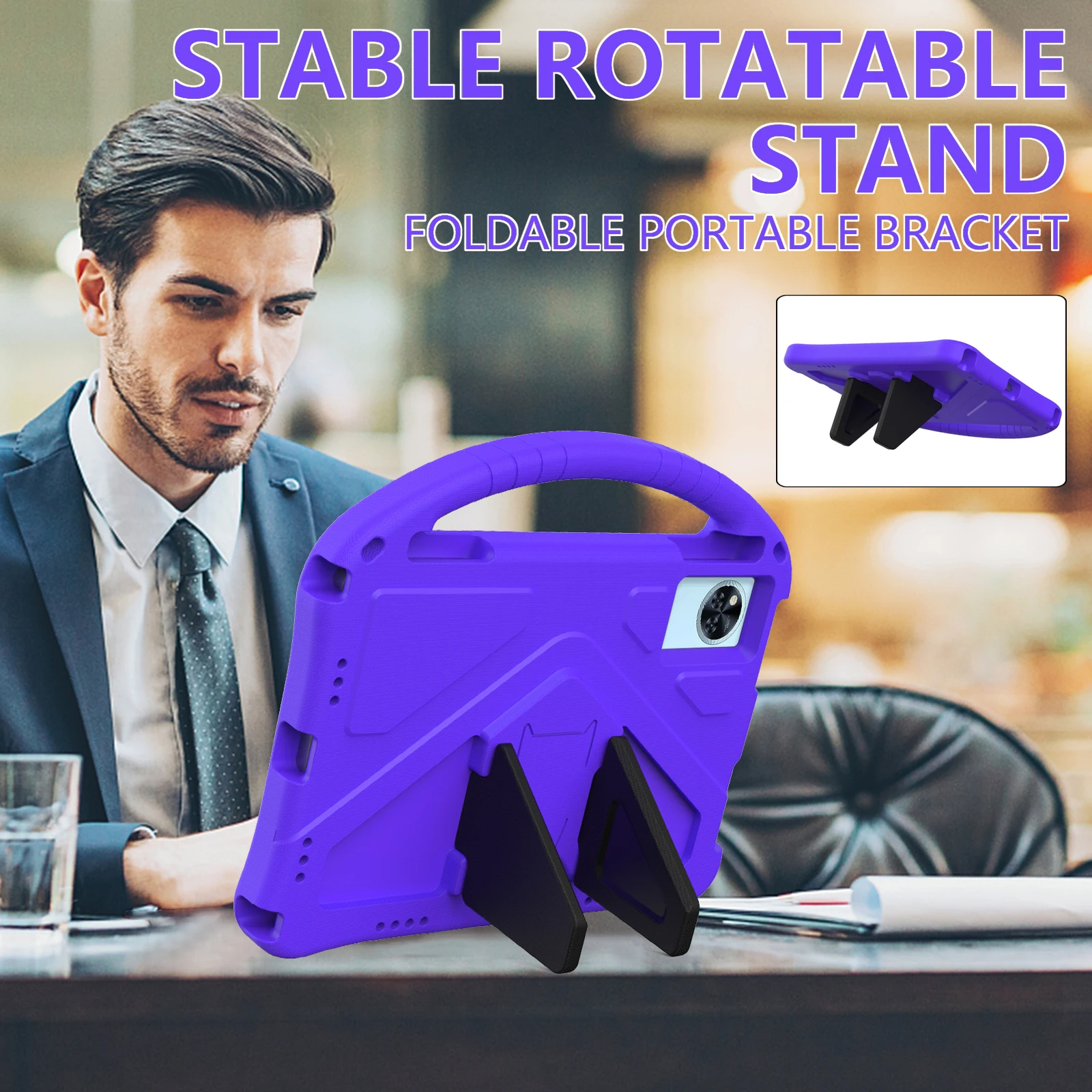 

Kids EVA Stand Case For Teclast P50 2025 2024 11" M50 HD Pro 2023 10.1" M40 Pro Plus SE P40S P30S P20S P20HD Hand Holder Cover