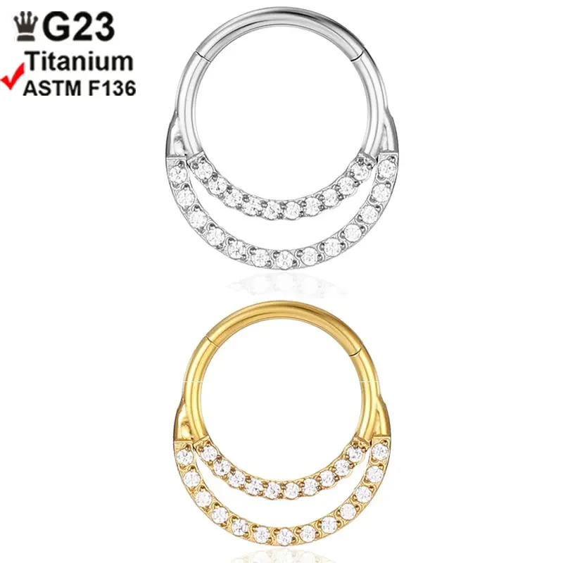 

G23 Titanium Clicker Piercing Segment Hoop Nose Rings Earrings Nose stud Septum Nose Piercing Ear Tragus Cartilage body Jewelry