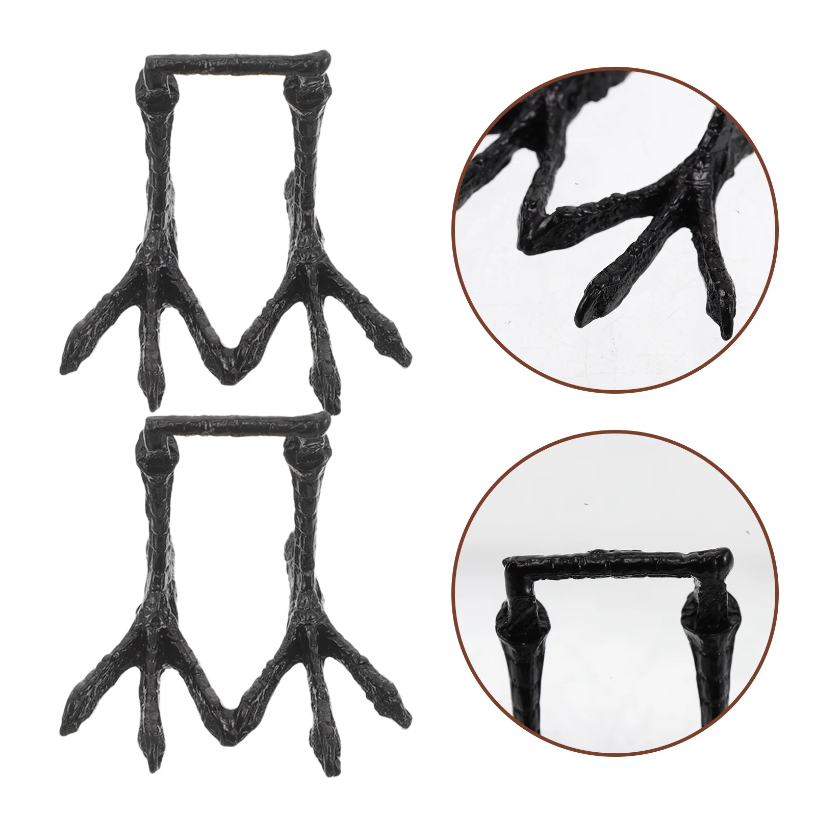 

9Pcs Simulation Bird Feet Durable Iron for DIY Crafts Halloween Decoration Stuffed Animal Projects Realistic Crows Ravens Statue