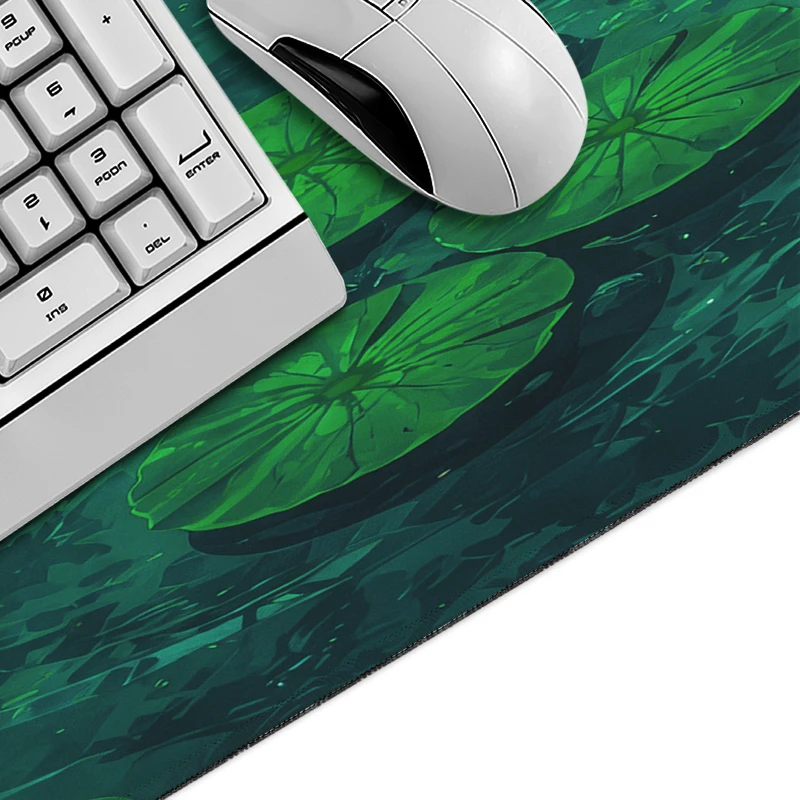 Green Leaves Pink Flowers Mouse Pad Gamer XL New Home Custom Mousepad XXL keyboard pad Soft Office Accessories Desktop Mouse Pad