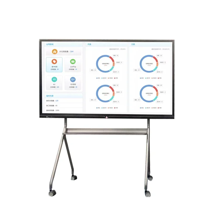 

65" 75" 4K 20 Touch Points AG glass Dual System Smart Touch Screen Kiosk all in one OPS PC Interactive Whiteboard for School