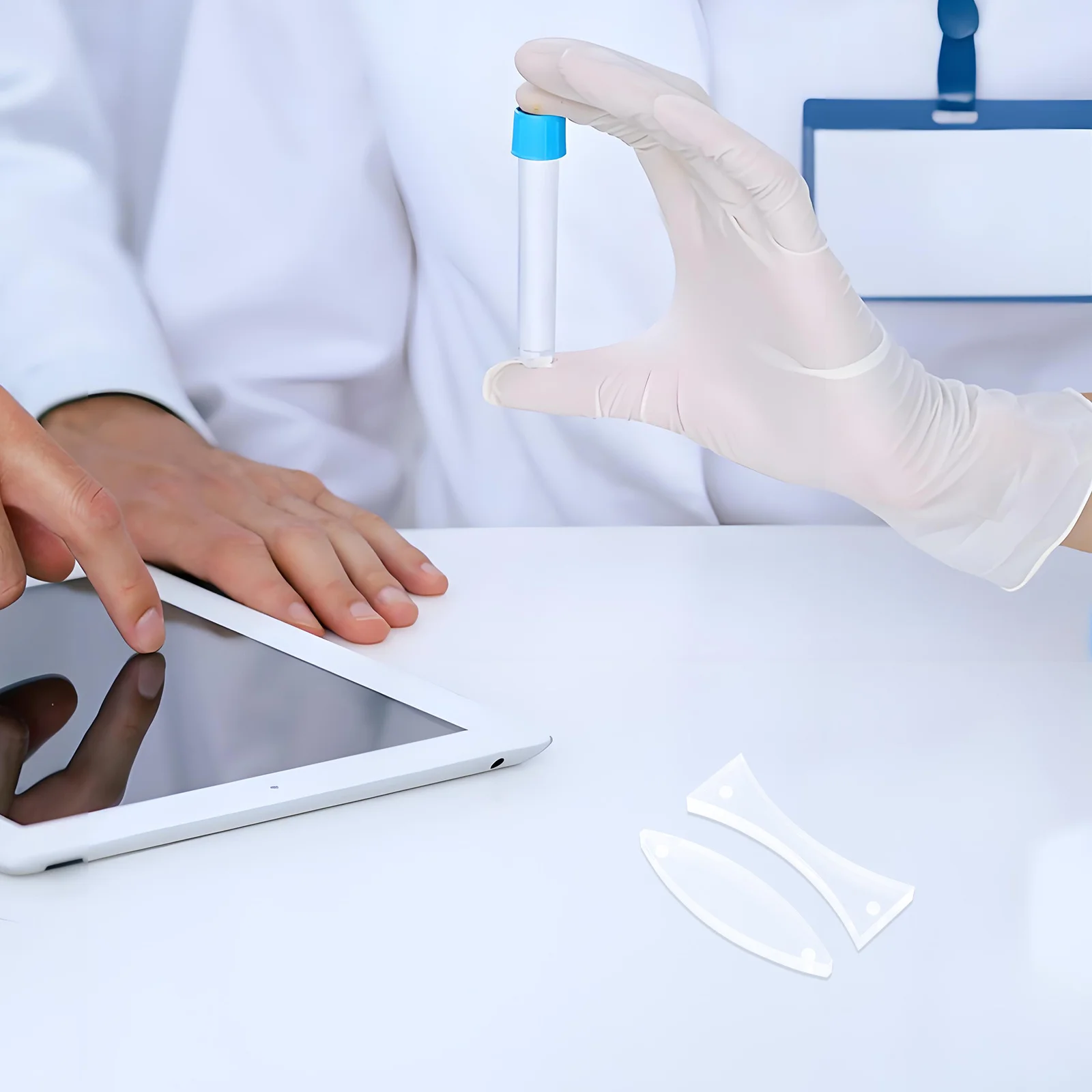 

2 Pcs Magnetic Optical Lens Acrylic Convex Prisms Transparent for Physics Teaching