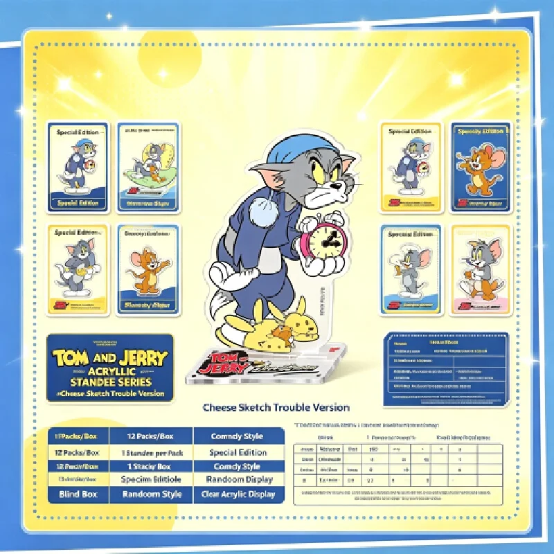 Playful‑Pair Acrylic Stand‑Up Figure Desktop Display Ornament Stylized‑Character Collectible Decor For Hobby Enthusiasts Present
