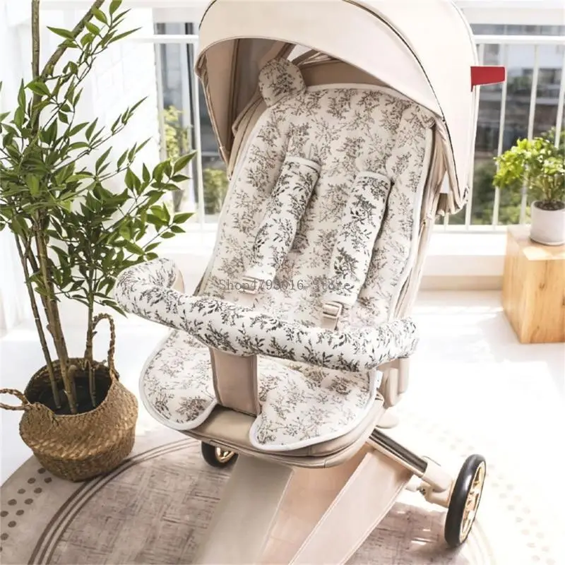 Pram Cushion Shoulder Strap Handrail Protector Pad Baby Strollers Belt Armrest Pad Liner Insert Cover Set