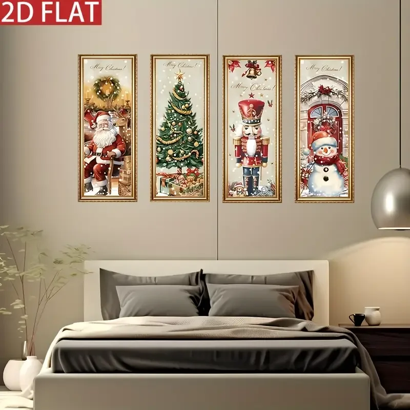 4 طائرات ثنائية الأبعاد، وديكورات حفلات المهرجانات الداخلية، وزخارف عيد الميلاد وأقمشة معلقة لعيد الميلاد #3