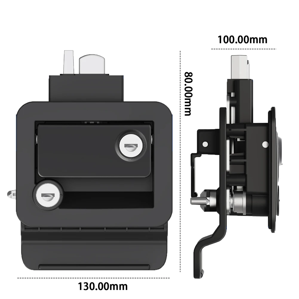 Camper Door Handle Latch with Paddle Deadbolt 4 Keys RV Enclosed Trailer Entry Door Lock for Camper Travel Trailer Cargo Hauler
