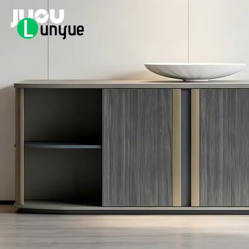 Modern Wooden Side Cabinet 2 Door File Storage Cabinet for Office Furniture Home Organization Durable Wood Material Space