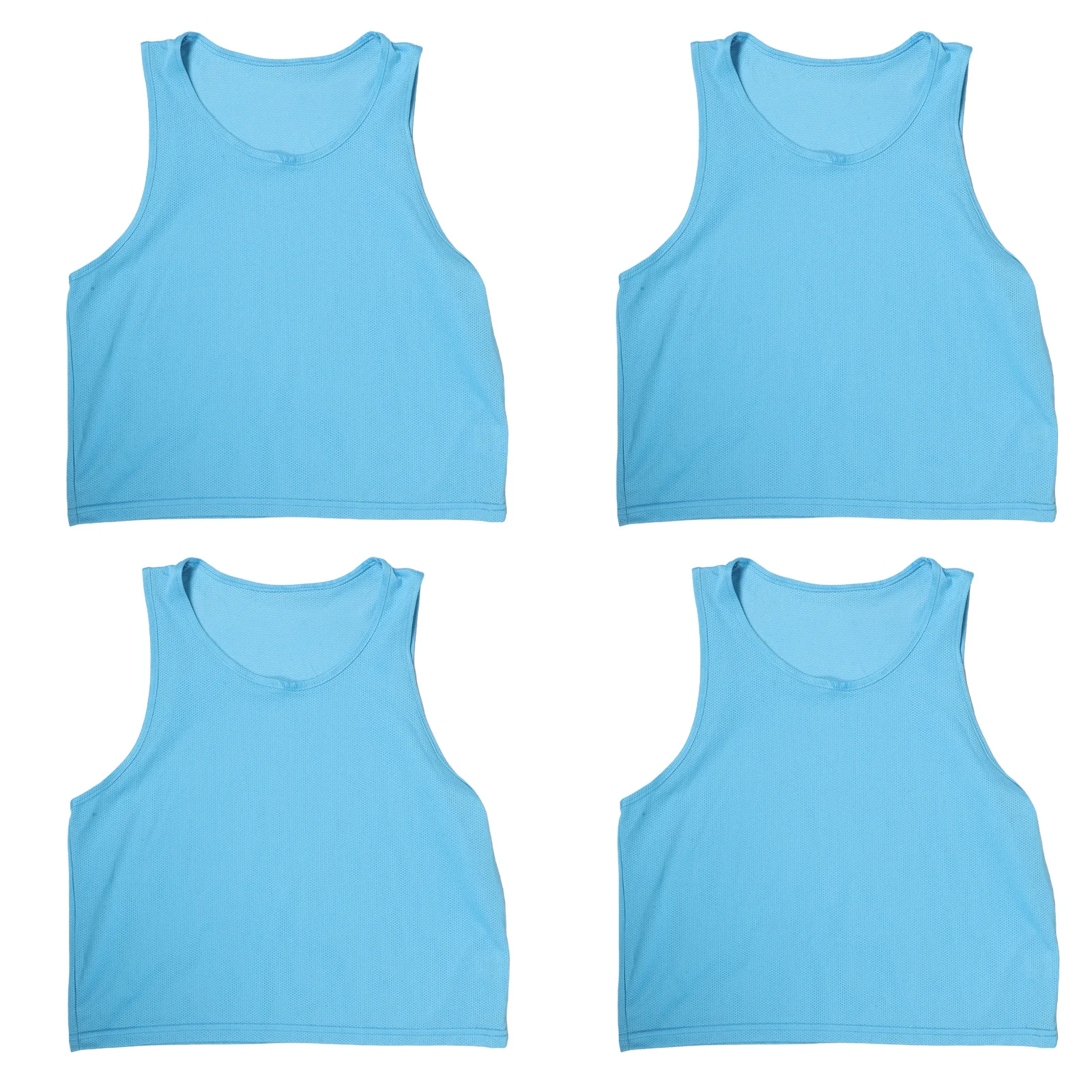 

4Pcs Kids Training Vests Breathable Mesh Sports Bibs High Visibility Youth Soccer Basketball Practice Team Pinnies