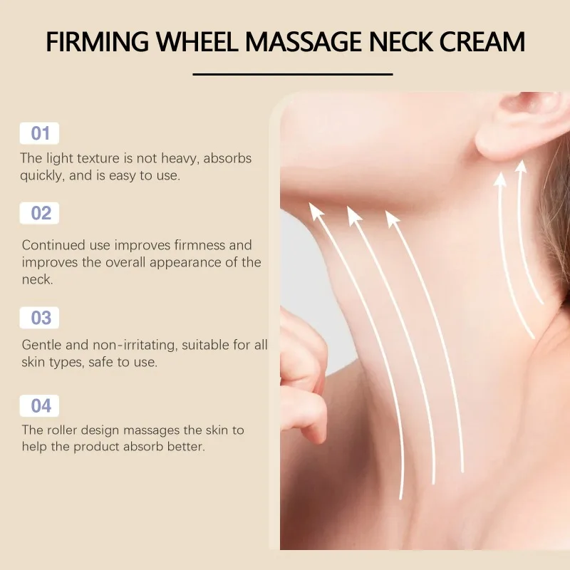 Hydrating Neck Cream Roller for Lifting Neck Reducing Neck Wrinkles and Creating Swan Neck