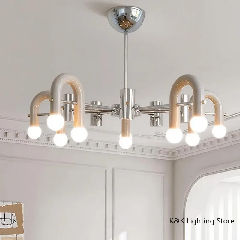 French Cream Wind Master Bedroom Chandelier Girl Children's Room Lighting Modern Simple Magic Bean Eye Protection Study