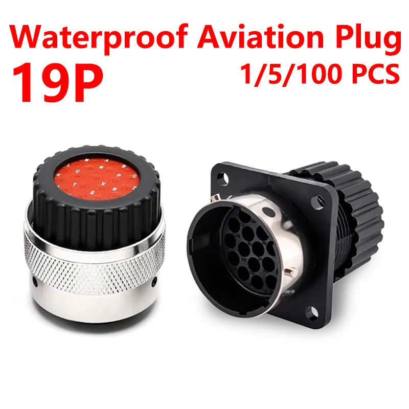 

1/5PCS 19 Hole ITT Aviation Wiring Socket Waterproof Male Female Connector Plug Plastic Shell 192900-0353 192900-0078