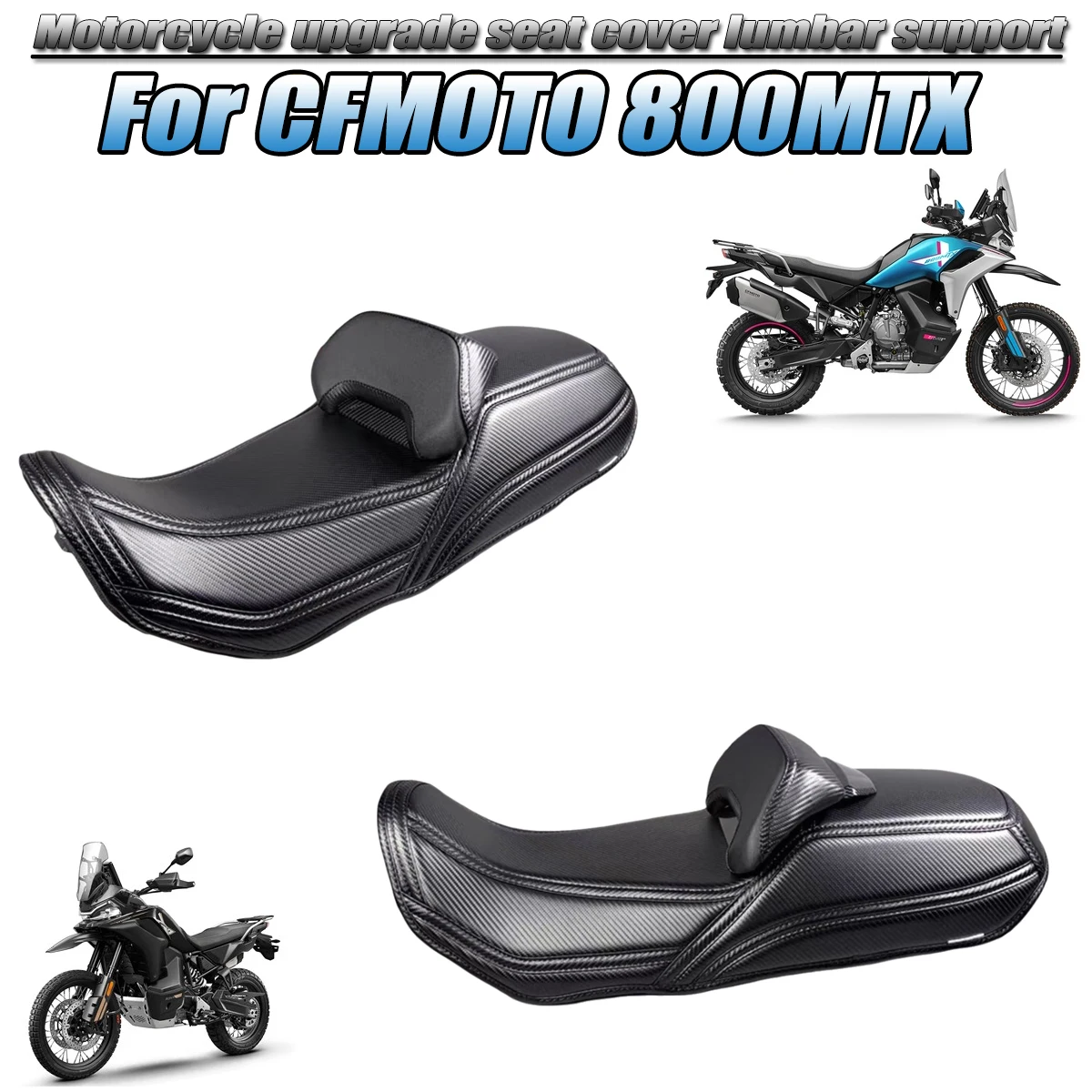 Fit For CFMOTO 800MT-X 800MTX Motorcycle seat cover (non seat) upgrade accessorie seat cover lumbar backrest integrated