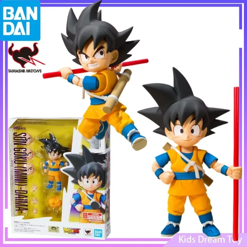 Bandai op Voorraad Originele S.H.Figuarts Dragon Ball Anime Figuren SON GOKU (MINI) -DAIMA- Actiefiguren Speelgoed PVC Collectible Model