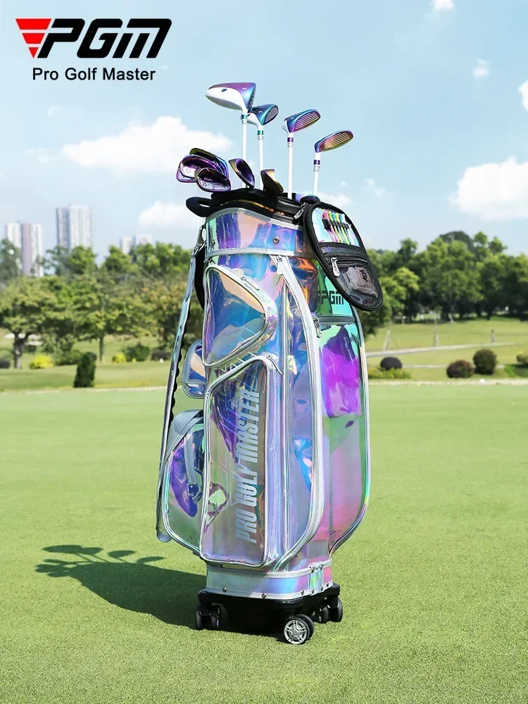 Pgm  New Ladies Golf Colorful Retractable Ball Bag with Waterproof Material Also As Four-Wheel Flat Push Air Consignment Bag