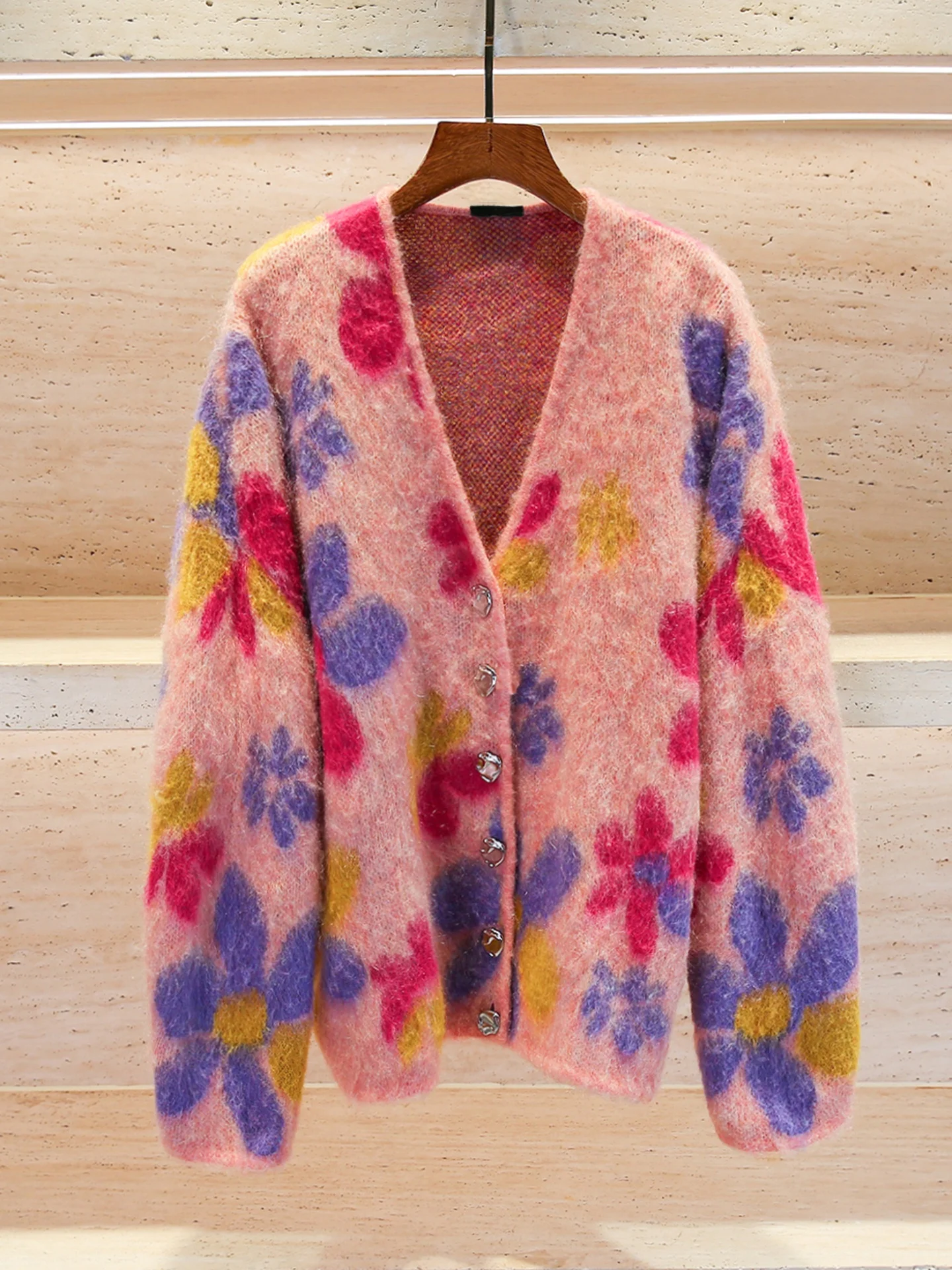 

Роскошный женский вязаный кардиган-свитер V-Ne с кисточками, длинный свеч, с цветочным узором, осенний сезон 2022, обычный крой, верхняя часть...