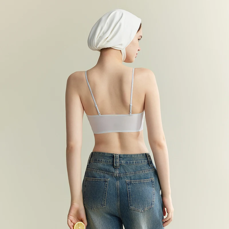 SUJIIN Wireless Bras for Woman Seamless Push Up Supportive Tanks Bra Women Simple Breathable Vest Bra Tops Lady XM039