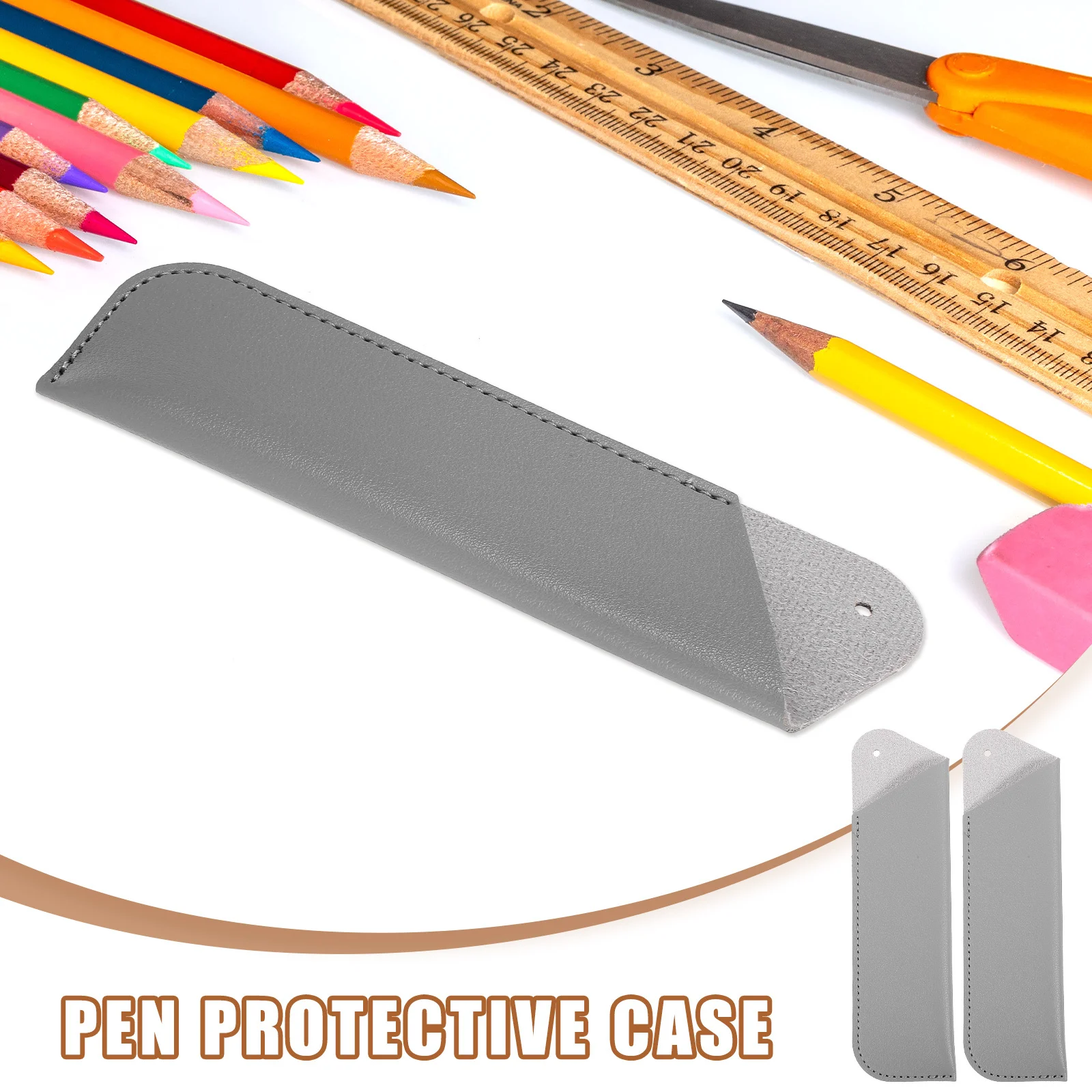 

6Pcs Pen Case PU Pen Sleeve Scratch Proof Protective Pouch for Fountain Ballpoint Pens Office School Storage