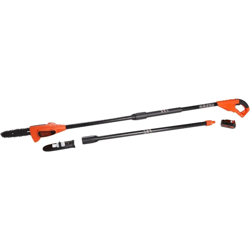BLACK+DECKER 20V Max Pole Saw Tree Trimming Lightweight Rechargeable Cordless Extension up to 14 ft Reach, Tool Only, LPP120B)
