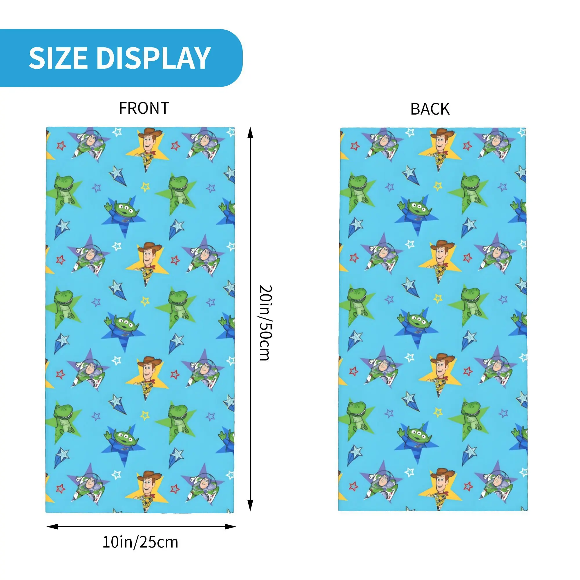 Custom Toy Story Cartoon Anime Figure Bandana Winter Neck Warmer Men Windproof Wrap Face Scarf for Ski Movie Gaiter Headband