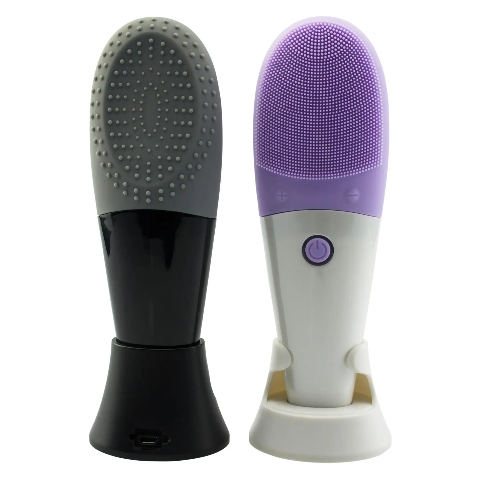 Sonic Vibration Electric Acne Reduce Makeup Remover Facial Pore Cleanser Facial Silicone Brush Double Side