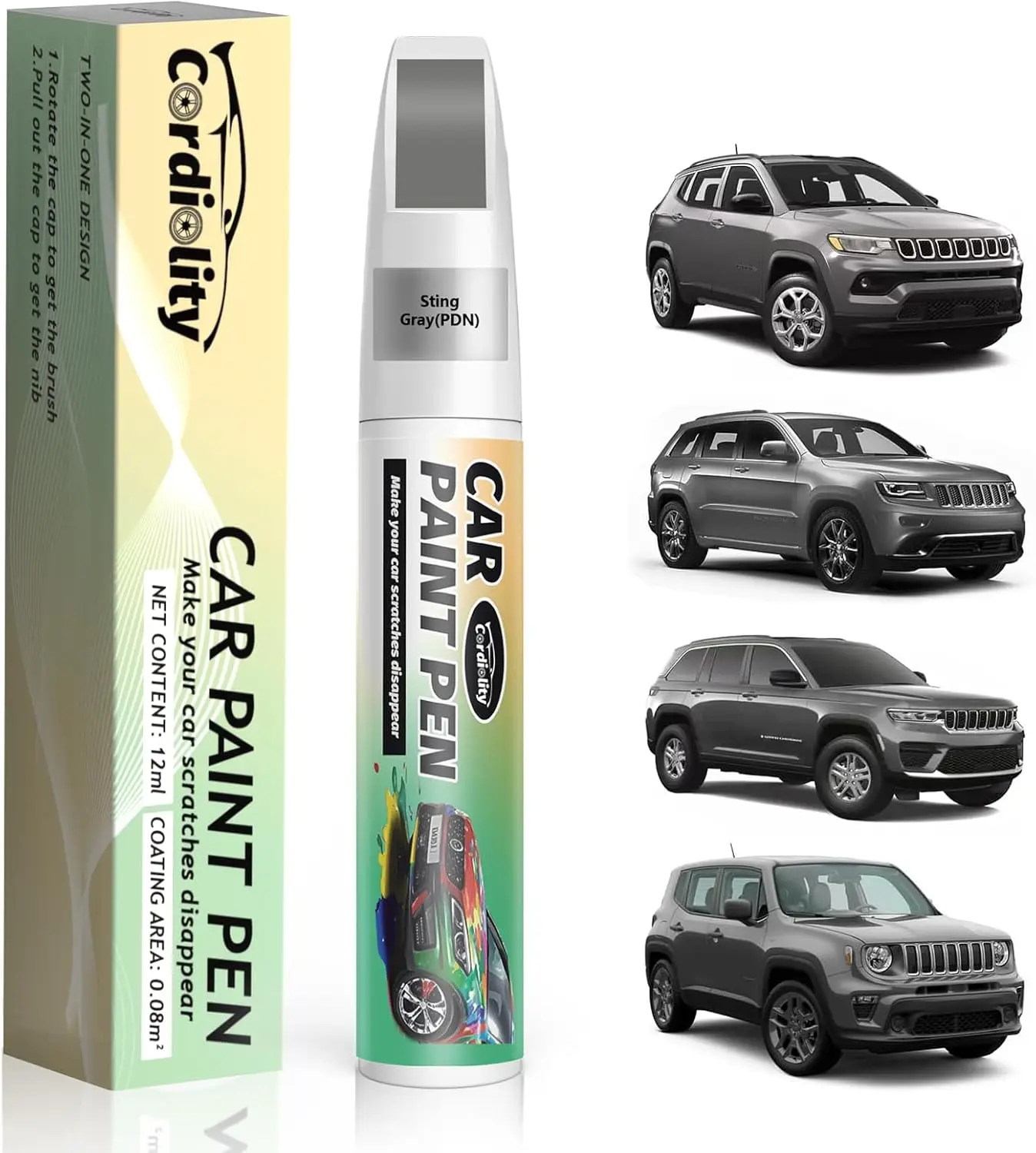 

Краска-карандаш Sting Gray для моделей Jeep, для ремонта царапин и сколов с подбором по цвету