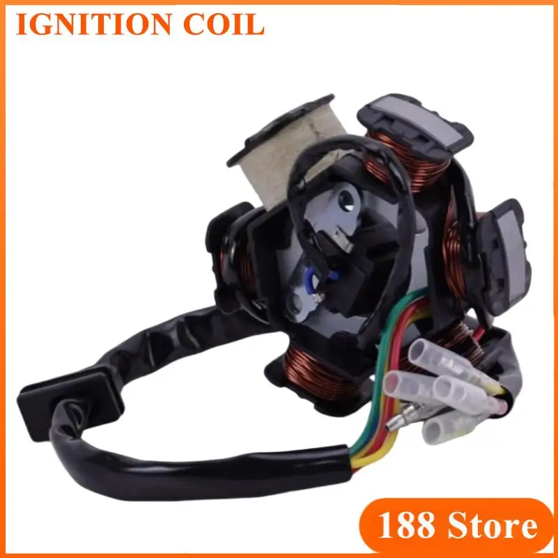 6 Poles 5 Wires Half-wave Ignition Magneto Stator For Gy6 50cc 70cc 90cc 110cc 125cc ATV Quad Pocket Bike