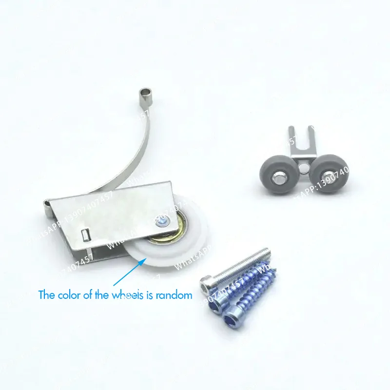 Screen door tension spring 1 set, with double 30mm mute sliding door roller imitation shaft double wheel