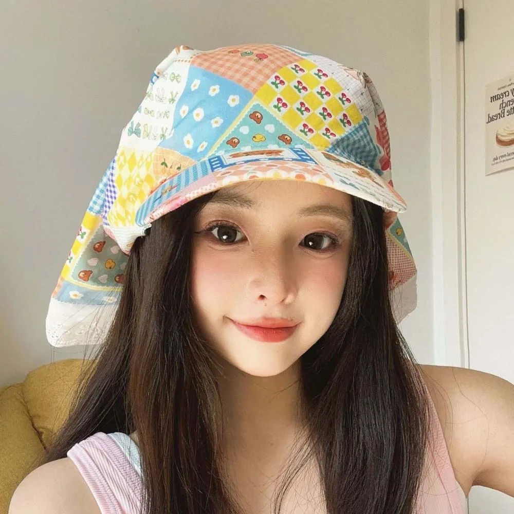 

Driving Rural Style Headscarf Baseball Hat Floral Lace Scarf Peaked Cap Breathable Soft Triangle Headscarf Hat Women