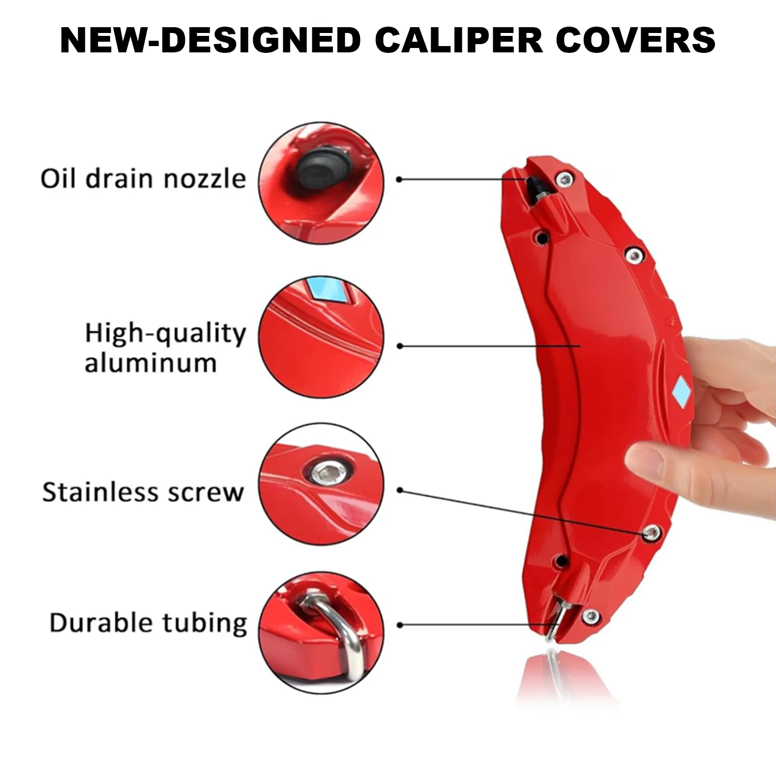 

For Tesla Model Y Juniper 2025 2026 Front Rear Caliper Covers Disc Brake Caliper Cover For Tesl