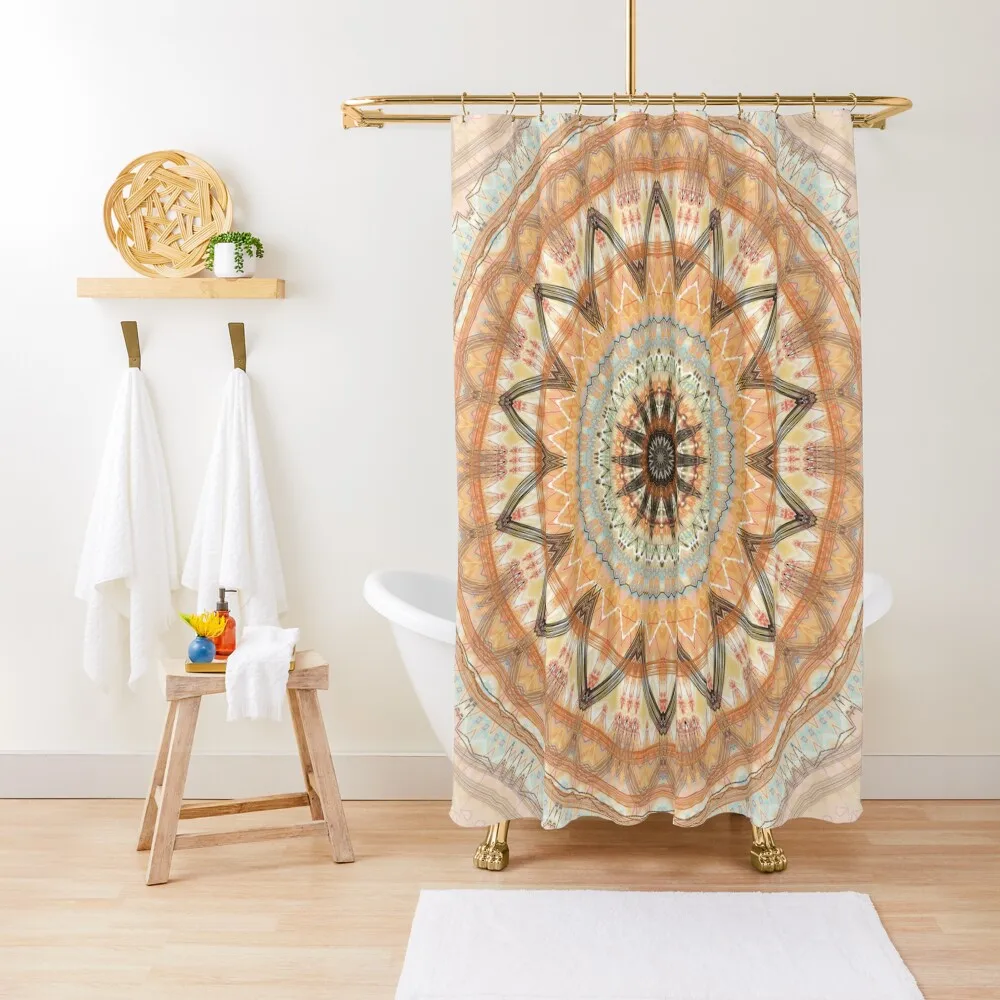 

Delicate Peach Mandala Shower Curtain Bathroom Showers Bathroom Deco Shower Bath Luxury Bathroom Curtain