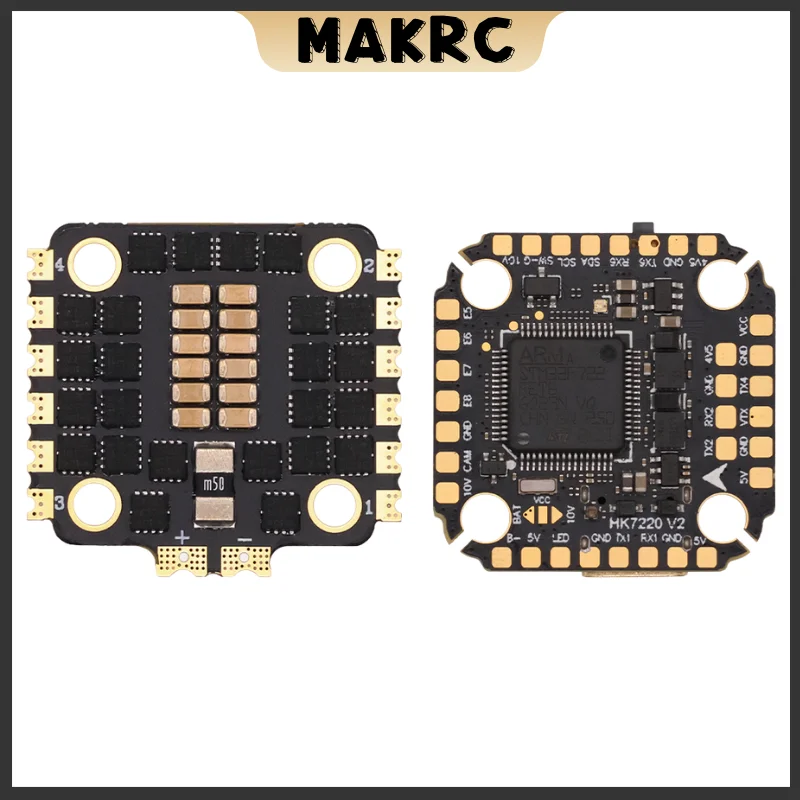 HAKRC F722 V2 mini Stack F722 Mini Flight Controller Dual BEC W/ 35/40/60/65A 4in1 ESC DShot150/300/600/1200 PWM for FPV Drone