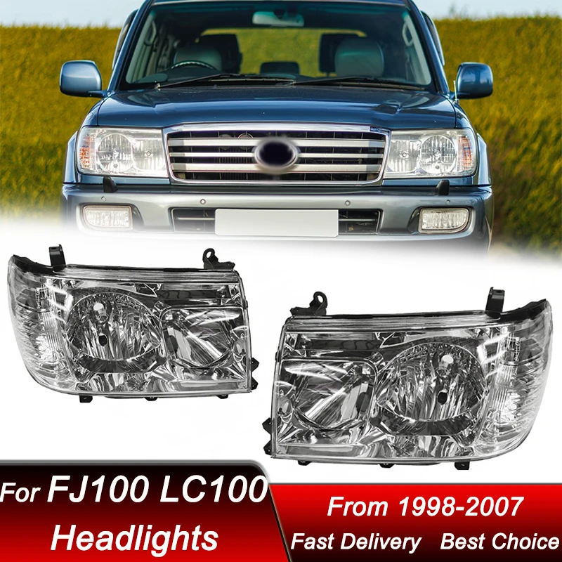 Suitable for Toyota 98-07 81130-60B21 Land Cruiser FJ100 LC100 front headlight semi assembly lighting and headlight housing