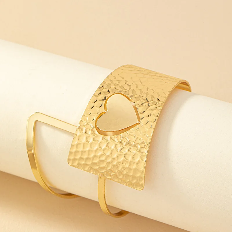 Minimalist Geometric Exaggerated Opening Metal Bracelet For Women Holiday Party Gift Fashion Jewelry DB009 image 2