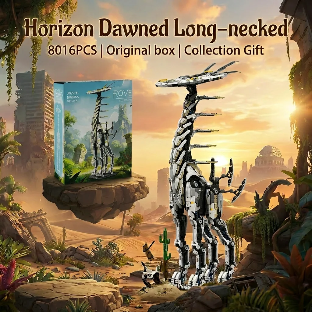 Dawned Horizon Langhalsiges Tier Bausteine Riesige Version Giraffen-Kollektion Modell-Bausteine Kreatives Spielzeug Erwachsenen-Geschenk 8016 Teile