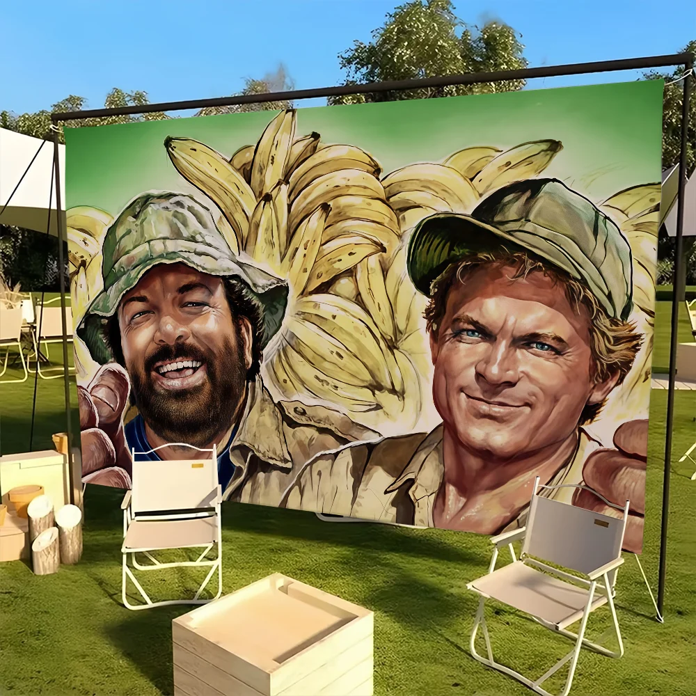 Bud S-Spencer and T-Terence Hill flag Best Price Decoration Outdoor Picnic Party Art Hanging Home Camping Party Banner Boom