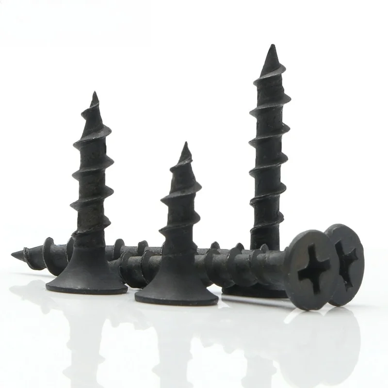 M4 أسود الكربون الصلب فيليبس غاطسة رئيس مسطح سريع الذاتي التنصت المسمار الصليب النجارة المسمار طول 16 إلى 70 مللي متر #3